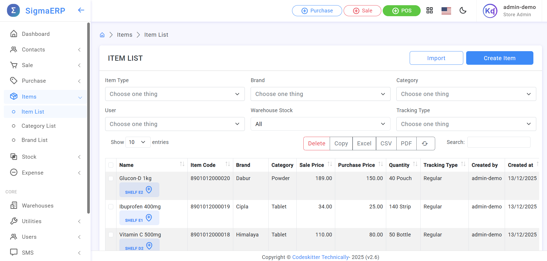 Medicine Stock Management